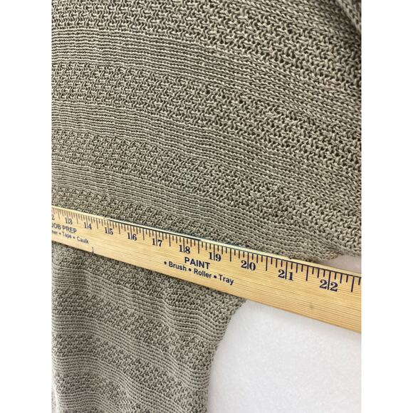 Tahari Linen Open Knit Coastal Boatneck Dolman Sleeve Green Knit Sweater Sz XS - Picture 6 of 7